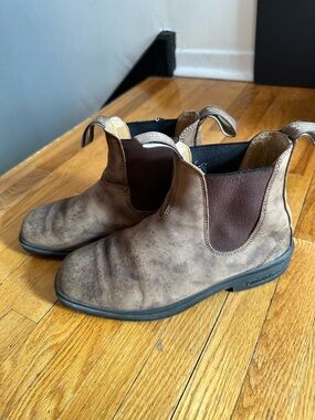 Blundstone Brown Chelsea Work Boots - Slip-On Ankle Boots 6 1/2